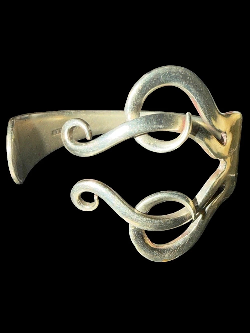 Vintage Silver Plated Fork Bangle Bracelet Handmade Jewellery